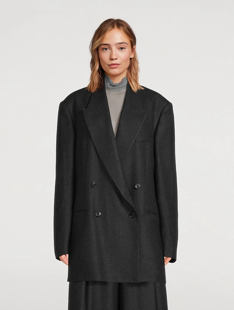 Bliss Double-Breasted Wool Blazer