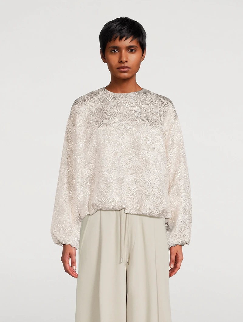 Capo Jacquard Blouson Top