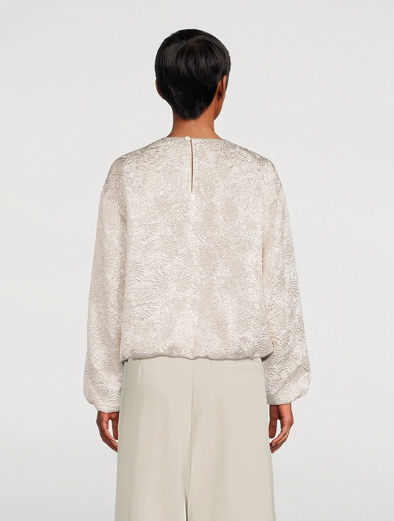 Capo Jacquard Blouson Top
