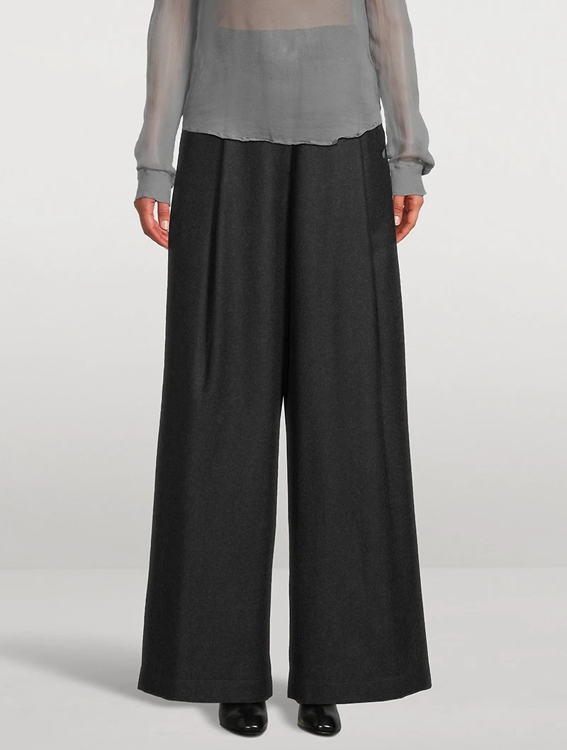 Pila Wide-Leg Wool Trousers