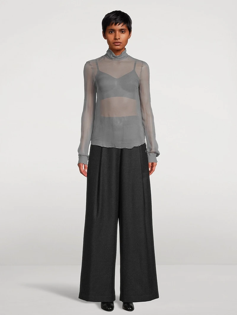 Pila Wide-Leg Wool Trousers