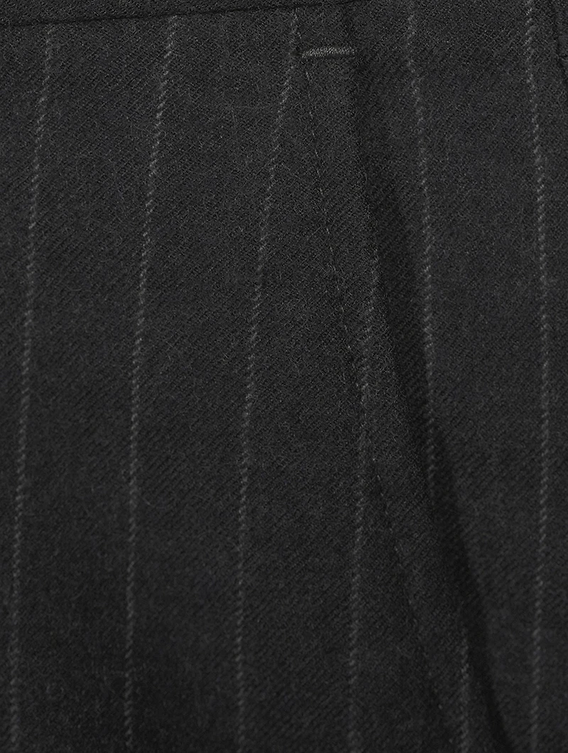 Pulley Wool Pinstriped Pants
