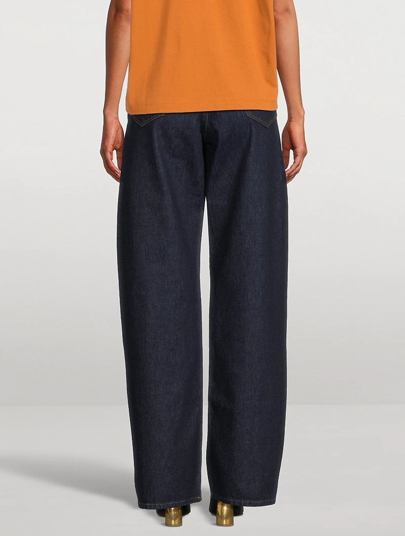 Peyton Wide-Leg Jeans Roses Print