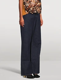 Peyton Wide-Leg Jeans Roses Print