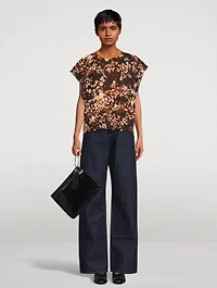 Peyton Wide-Leg Jeans Roses Print
