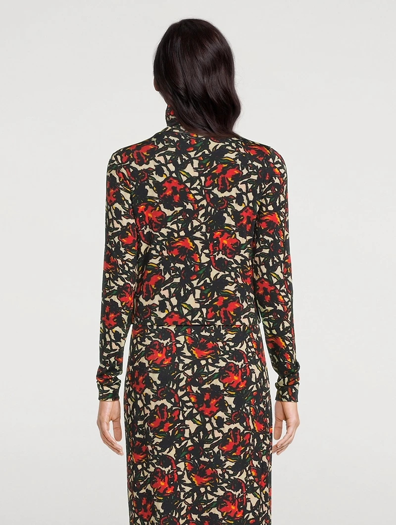 Hosk Turtleneck Floral Print