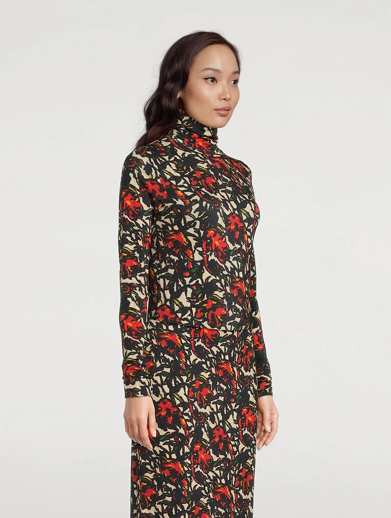 Hosk Turtleneck Floral Print