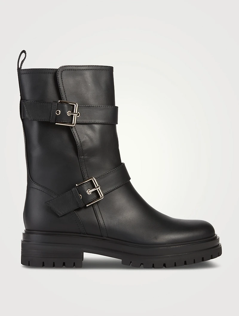 Thiago Leather Combat Boots