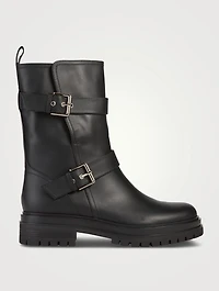 Thiago Leather Combat Boots