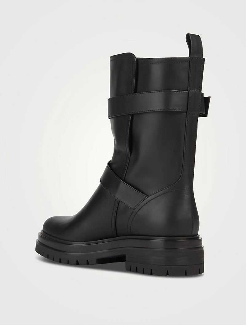 Thiago Leather Combat Boots