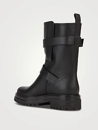 Thiago Leather Combat Boots
