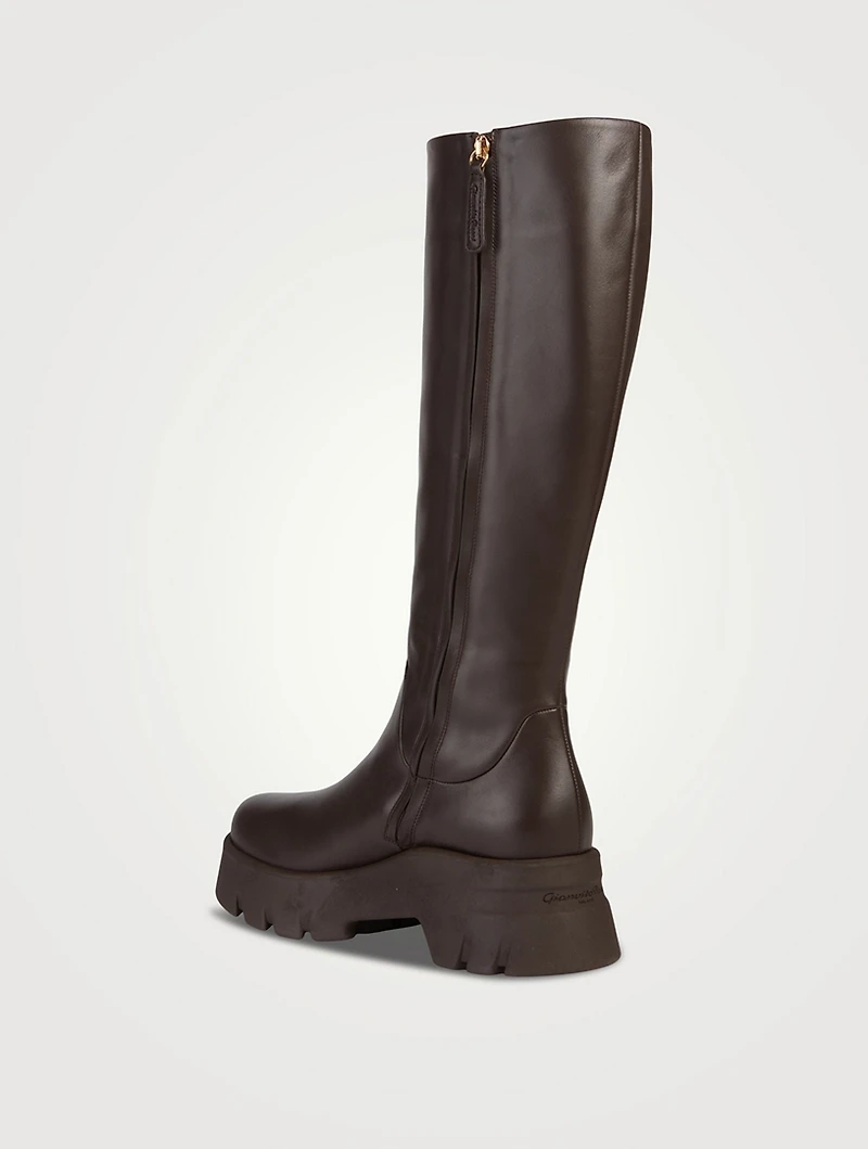 Montey Leather Knee-High Boots