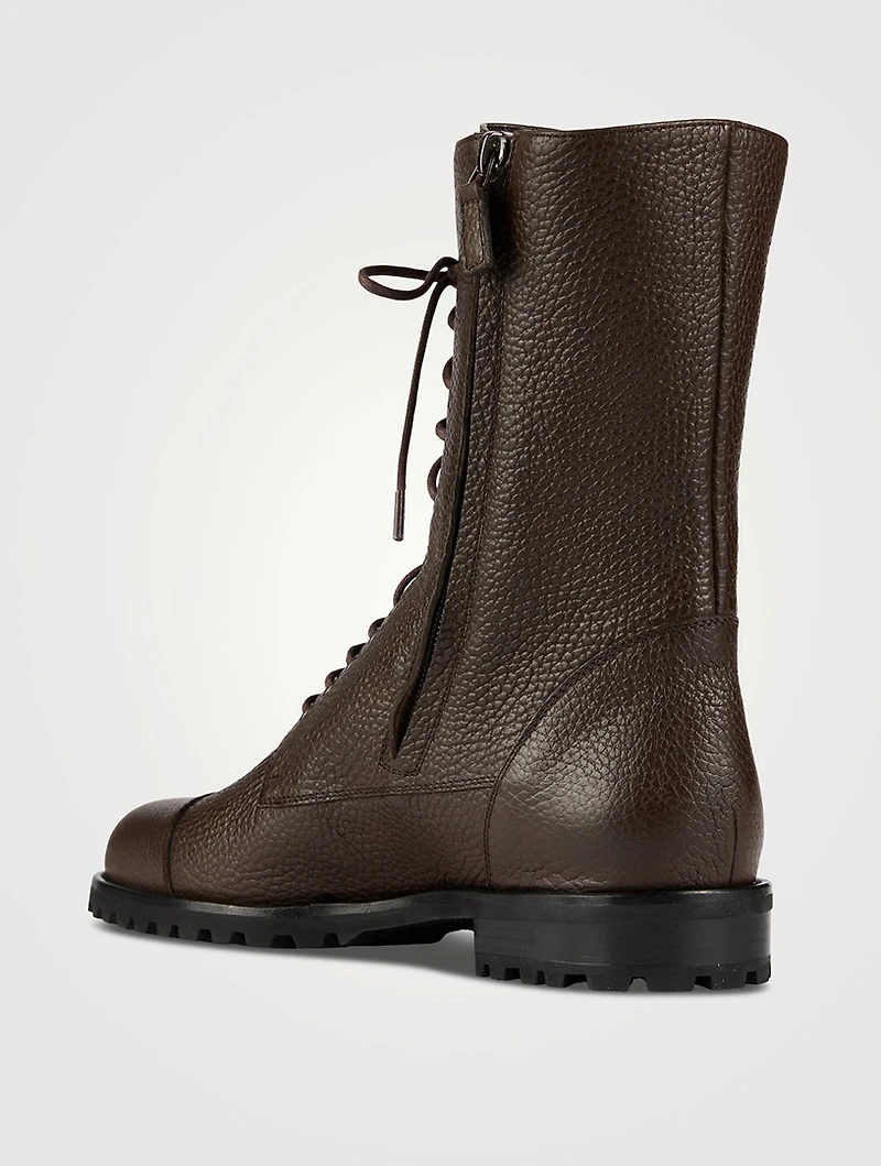 Lugata Leather Combat Boots