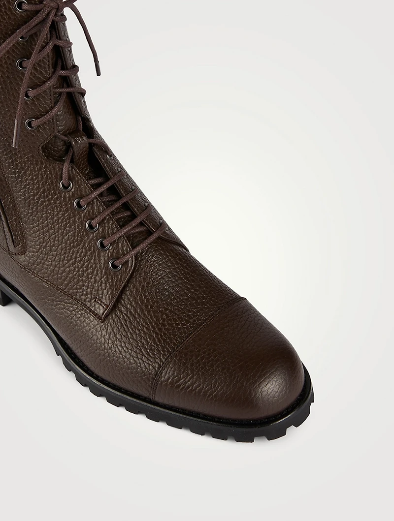 Lugata Leather Combat Boots