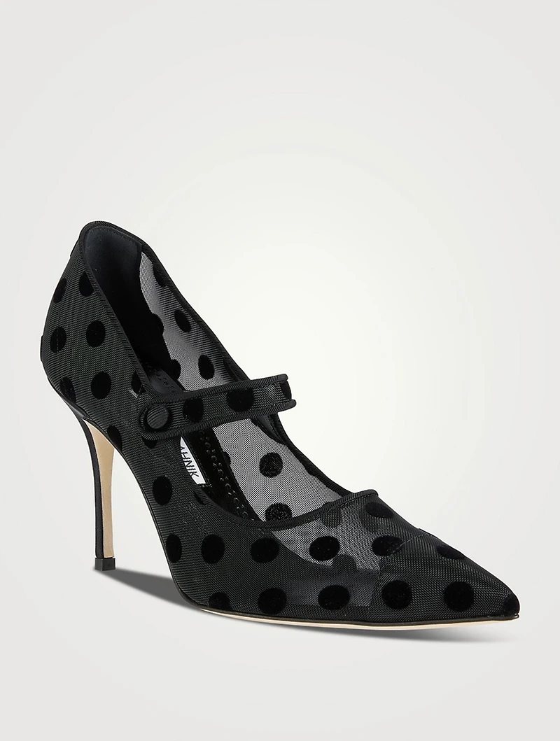 Camparimesh Mary Jane Pumps