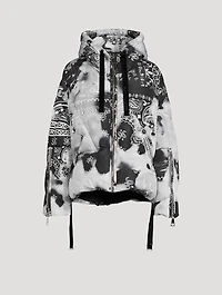 Puff Khris Velour Down Jacket In Bandana Print