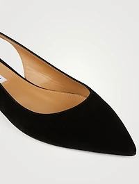 Bow Tie Suede Ballet Flats