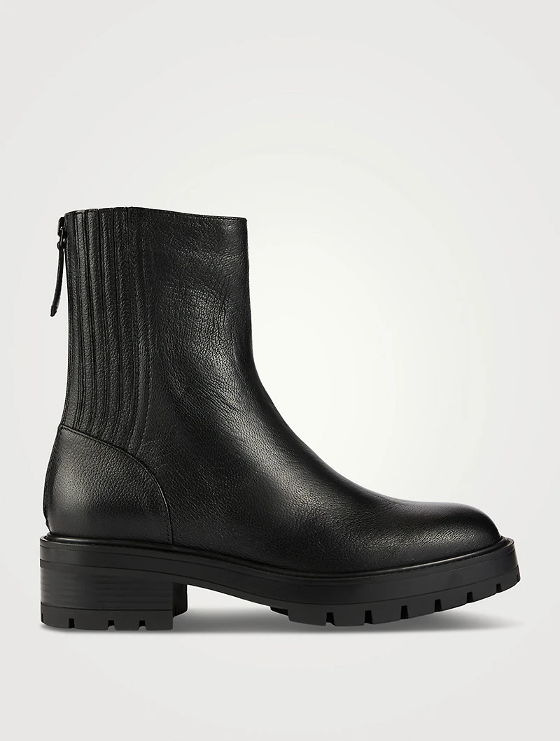 Saint Honore Leather Combat Boots