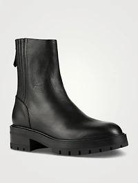 Saint Honore Leather Combat Boots
