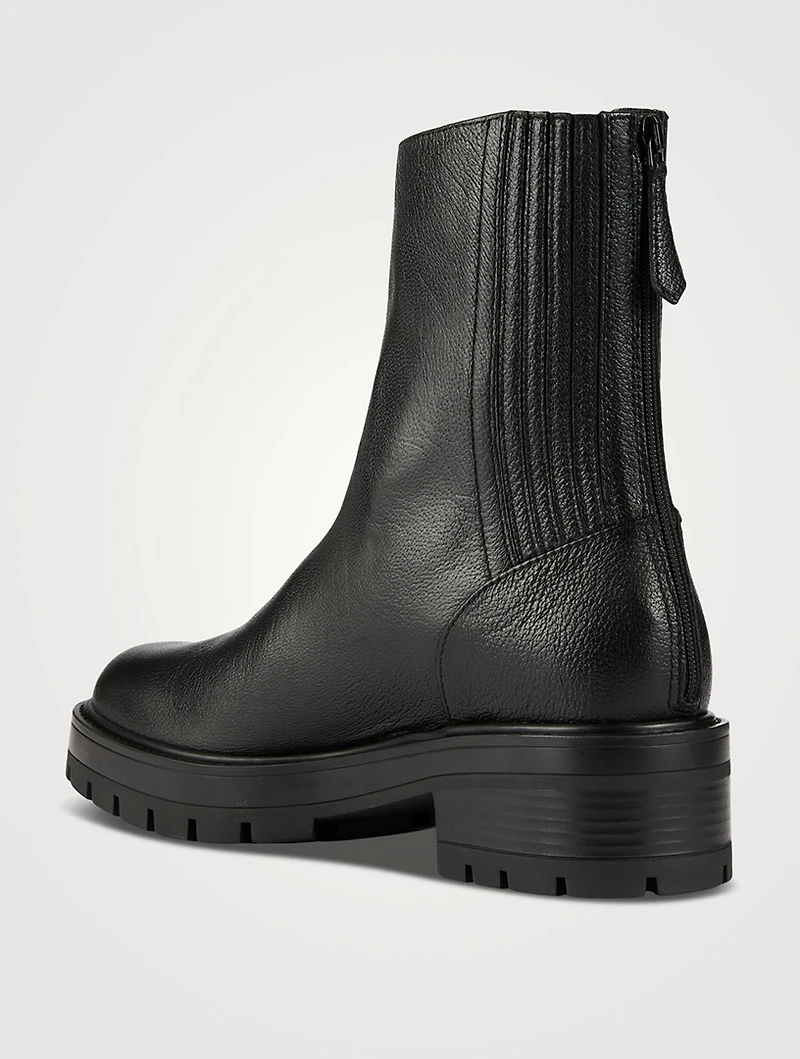 Saint Honore Leather Combat Boots