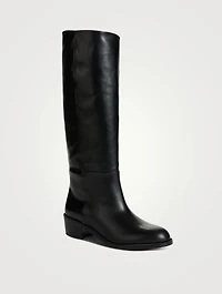 Sellier Leather Knee-High Boots