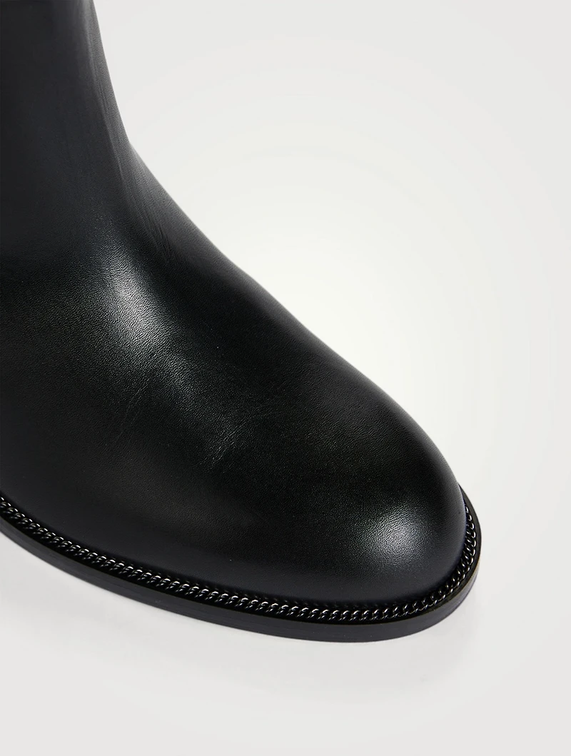 Sellier Leather Knee-High Boots