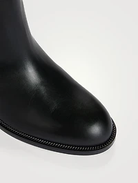Sellier Leather Knee-High Boots