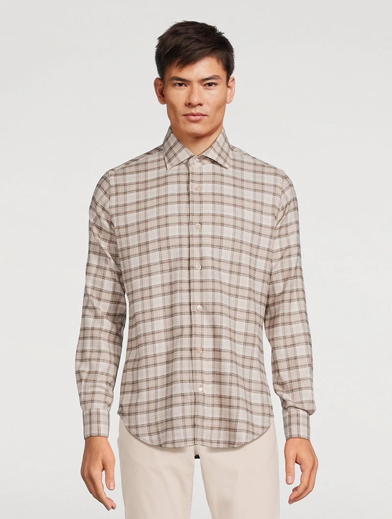 Dandy Cotton Shirt Check Print