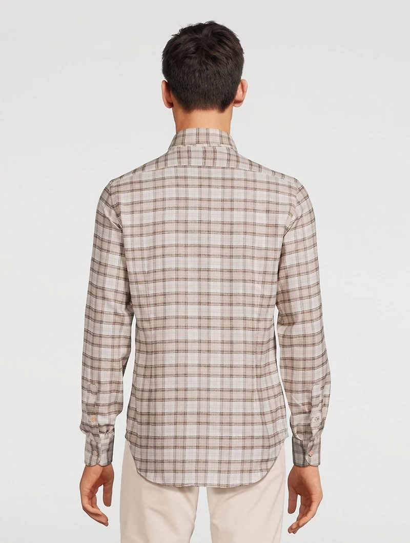 Dandy Cotton Shirt Check Print