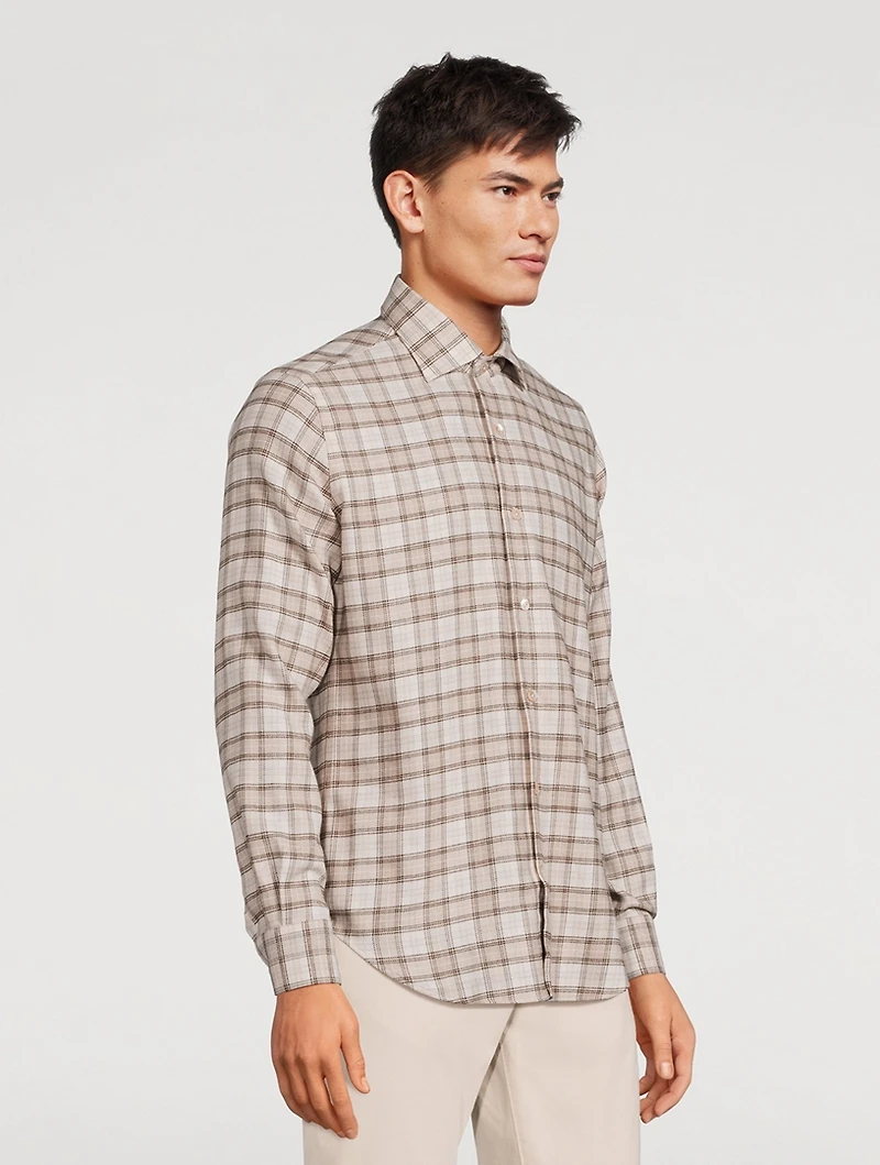Dandy Cotton Shirt Check Print