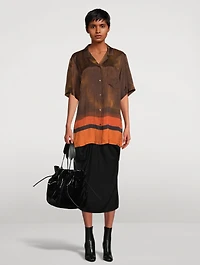 Clive Short-Sleeve Shirt Brush-Stroke Print