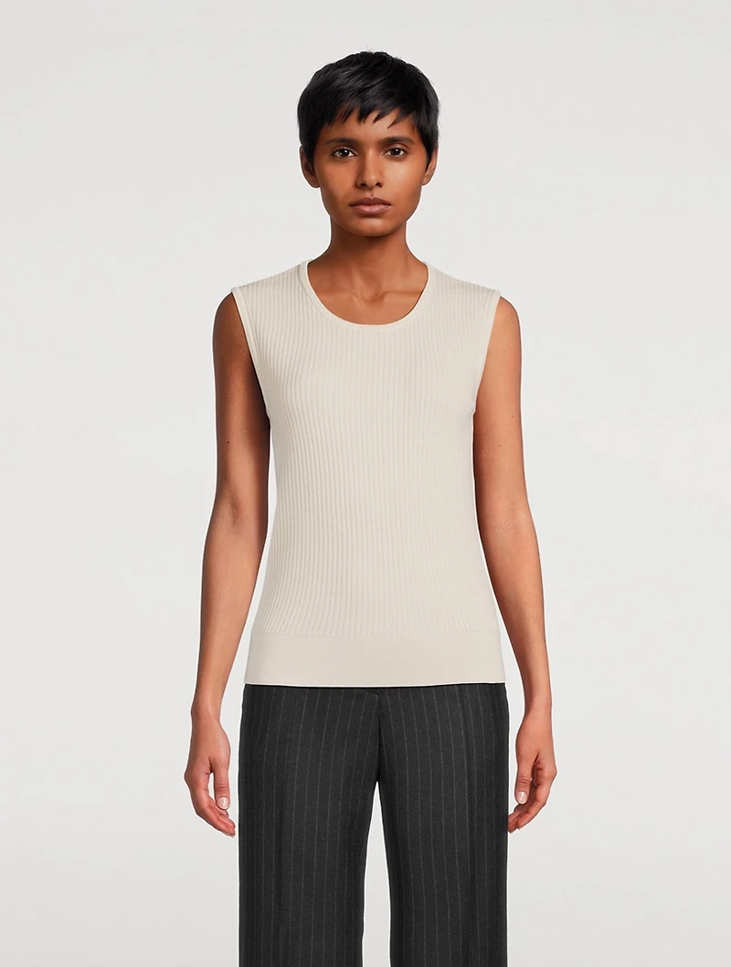 Toinette Wool Ribbed Top