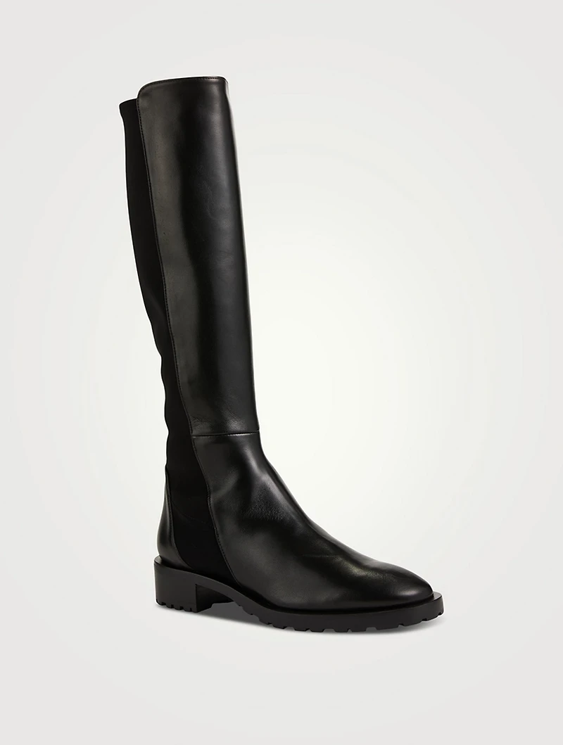 5050 Lug-Sole Leather Knee-High Boots