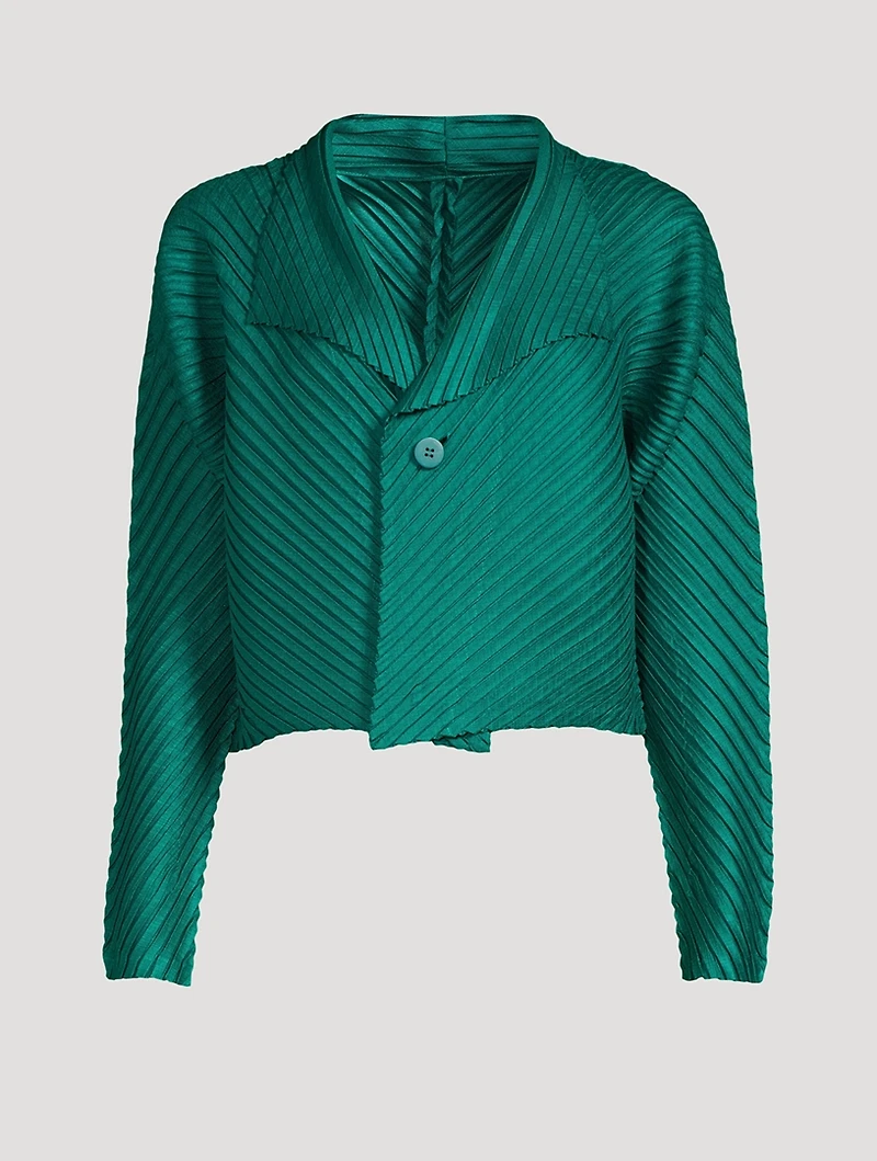 Angled Pleats Cardigan
