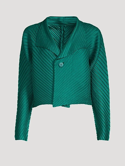 Angled Pleats Cardigan