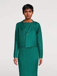 Angled Pleats Cardigan
