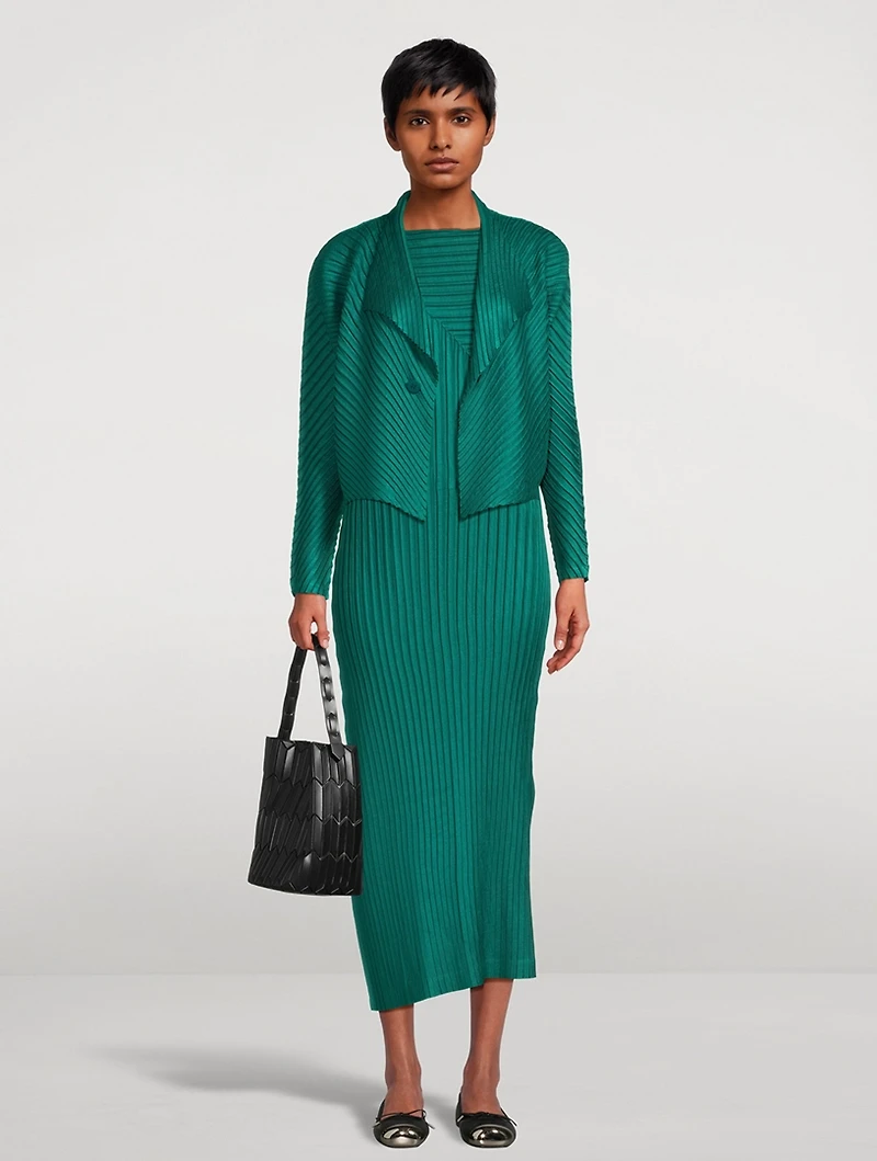 Angled Pleats Cardigan