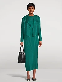 Angled Pleats Cardigan