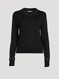 Stapled Wool And Silk Sweater
