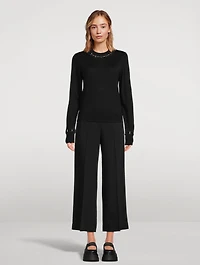 Stapled Wool And Silk Sweater