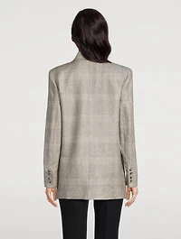 Hopsack Linen Oversized Blazer
