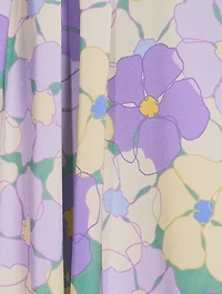 Gathered Blouse Floral Print