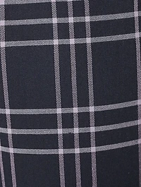 Bootcut Trousers Plaid Print