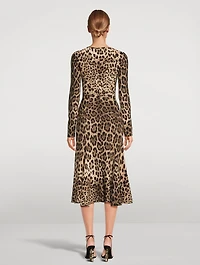 Cady Midi Dress Leopard Print