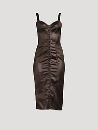 Laminated Corset Midi Dress