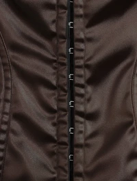 Laminated Corset Midi Dress