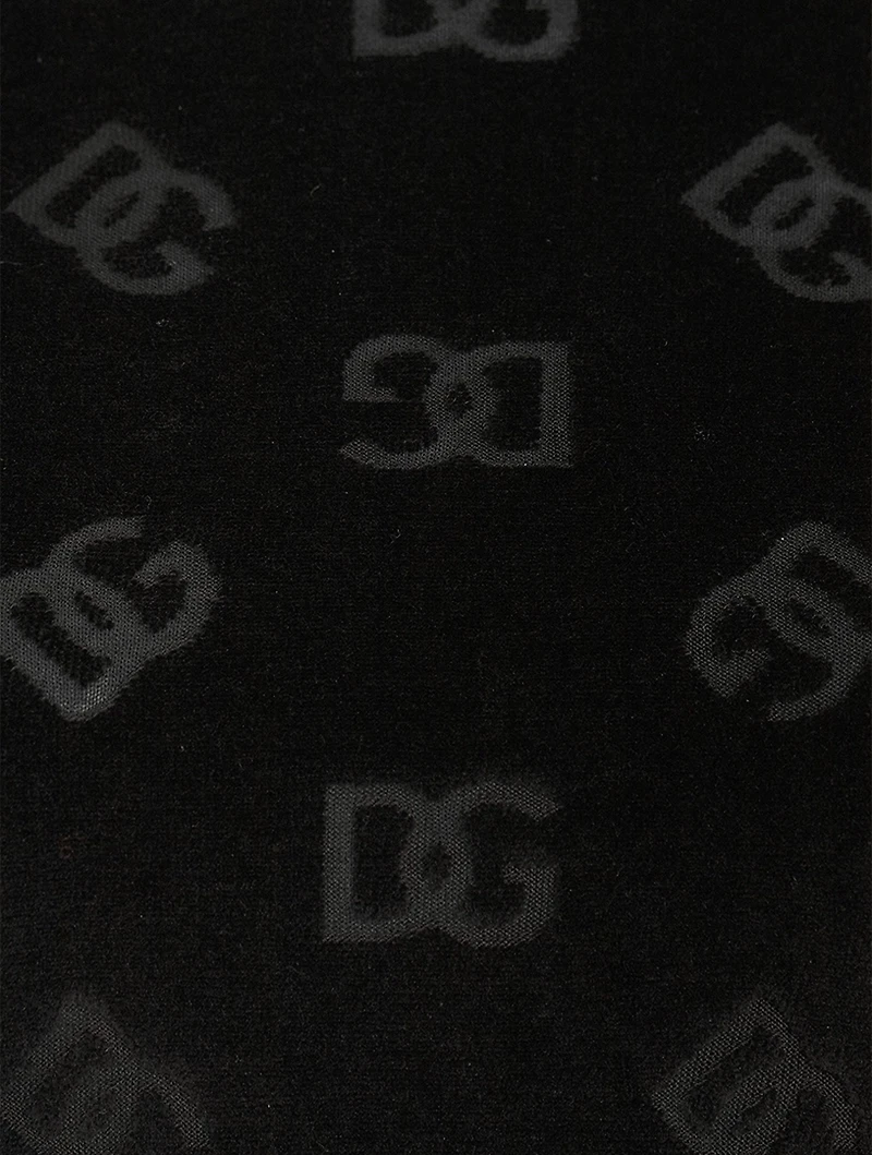 Flocked Jersey Cropped T-Shirt