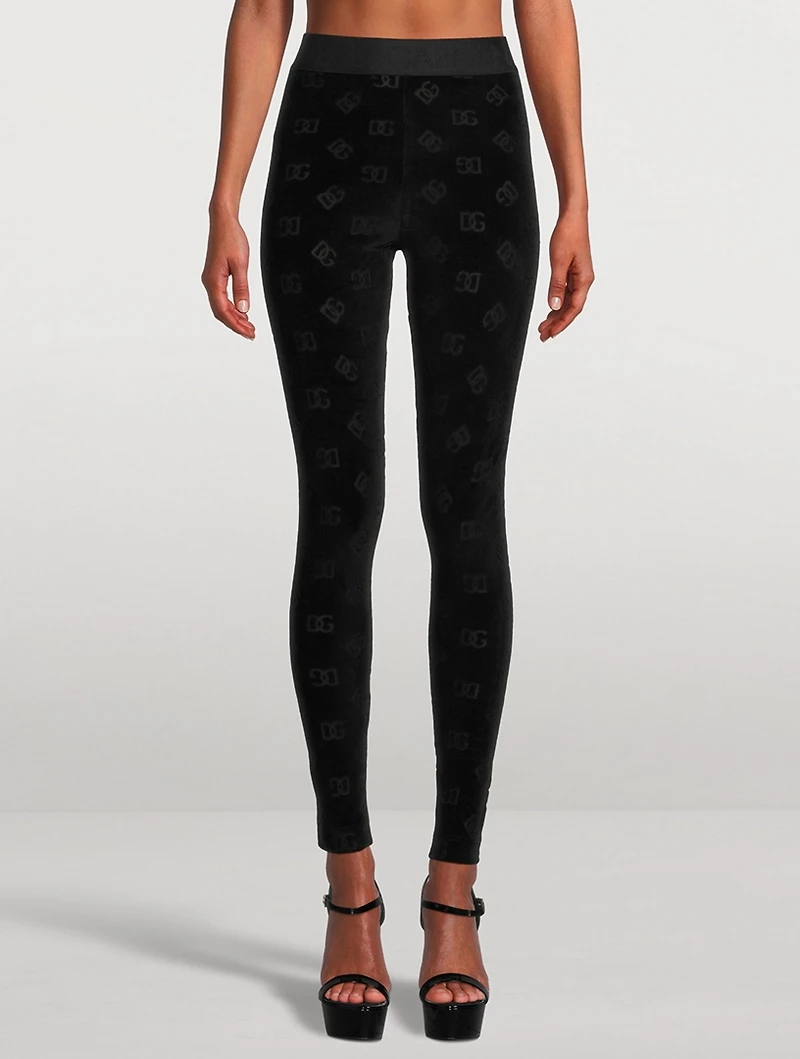 Flocked Jersey Leggings