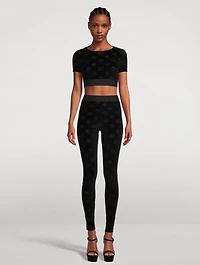 Flocked Jersey Leggings