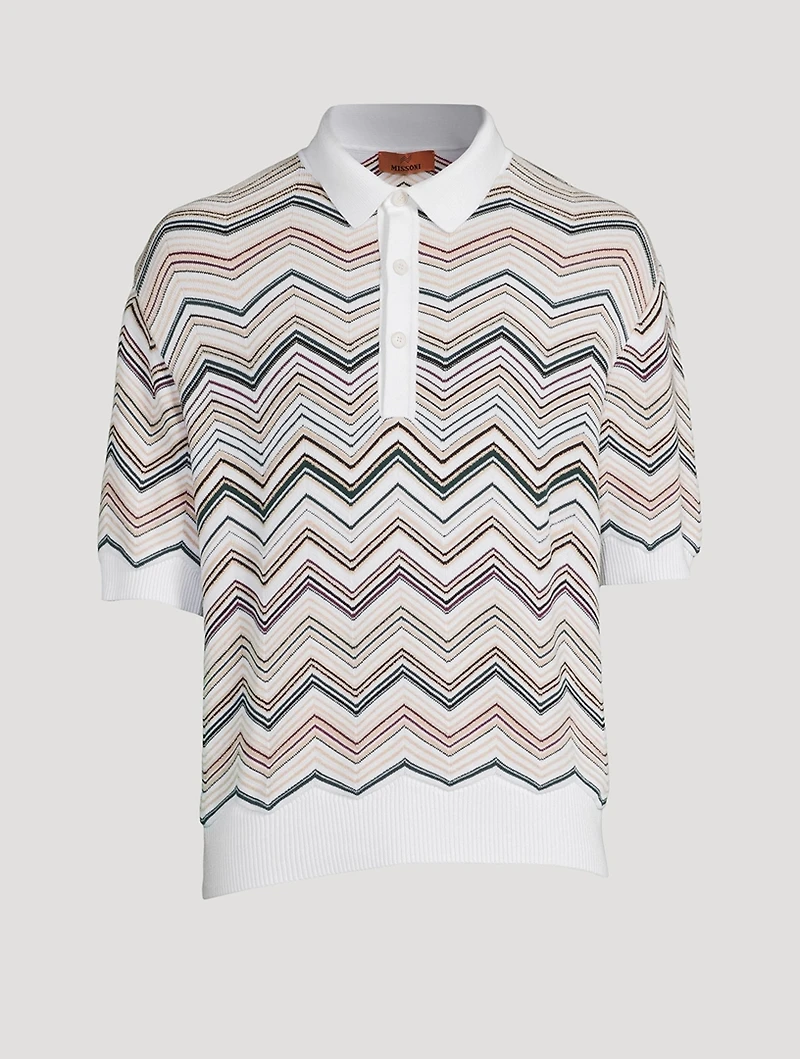 Cotton And Nylon Polo Shirt